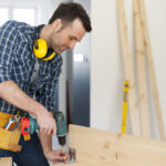 Carpenter creating new furniture